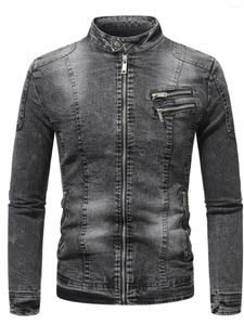 Hoodies masculinos 2024 Autumn com mangas compridas jeans de jeans de top slim fit jacket jackets