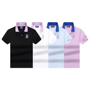 Button Up Shirt Men Designers Mens Polos Hemd Crazy Psychological Rabbit Skull Rabbit Borderyer Bunny Polo Collar