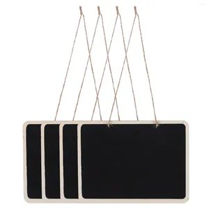 Estatuetas decorativas 4 PCs pendurados mini chalkboards sinalização de decoração vintage sinais de quadro -negro