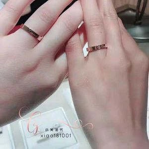 Designer Trendy Carter Signature Single Diamond Ring Roségold 18k Ehepaar Hochzeit für Frauen mit leichten Luxus und hohem Sinn 2GVV KZ88