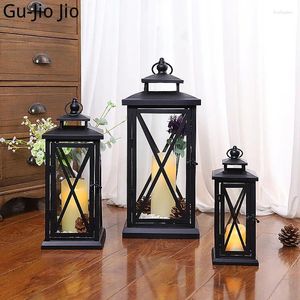 Titulares de vela simples pilar chinês Pillar Christmas Metal Large Candlero Home Decor