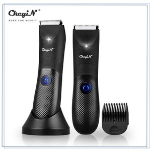 Ckeyin Professional Hair Trimmer Electric Clipper со светодиодным легким мужчинами. Регулируемая бритва для всего тела 240410