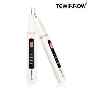 Очистки Tewirrow Ультразвуковой электрический электрический очиститель зубов для очистки расчета домохозяйства Столог Снимите зубной ткац