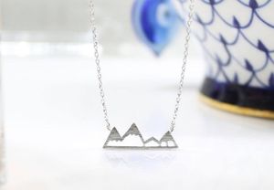 10PCS Cute Snowy Mountain Top Range Necklaces Simple Modern Minimalist Necklace Nature Paris Landscape Necklace for Women