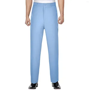 Pantaloni da uomo Slim Waist Pantaloni Full Full Solid Mid Taske Lunghezza Fashion Pant