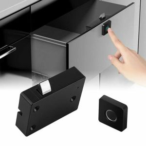Control Keyless Fingerprint Cabinet Lock Smart Biometric Electric Lock Drawer Antitheft Office Drawer File Cabinet Door Lock