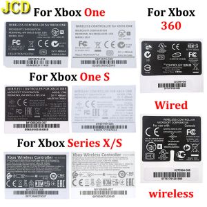 Joysticks 1pcs für Xbox 360 Black White Controller Aufkleber -Etikett für Xbox One Slim Series S X Game Griff Back Sticker Reparaturzubehör Reparaturzubehör