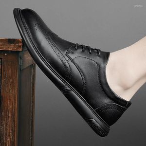 Casual Shoes Men Genuine Leather High Quality Mens Business Formal Dress Oxfords Size 37-47