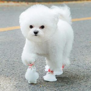 Abbigliamento per cani 20pc con stivaletti per cani impermeabili con scarpe da passeggio all'aperto