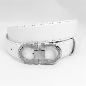 designer belts for men 3.5 cm wide luxury women belt Smooth leather lychee pattern and bright surface splice 8-figure buckle white black red brown blue yellow belt