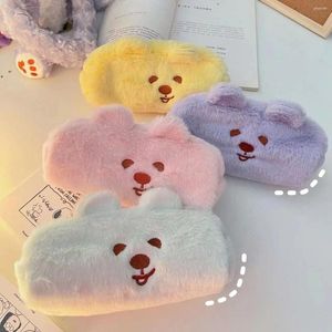 Kozmetik Çantalar Makyaj Çantaları Sevimli Kalem Kılıfları Okul Kırtasiye Çantası Çantası Kawaii Peluş Ayı Seyahat Ruj Çanta Depolama