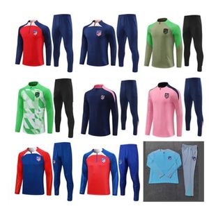 2024 2025 bambini adulti Atletico Madrids Traccettatura Chandal Fubol Soccer Allenamento per l'allenamento 24 25 Madrids Studite da pista set da uomo Camiseta de Football Jacket Futbol Sopravvissuto