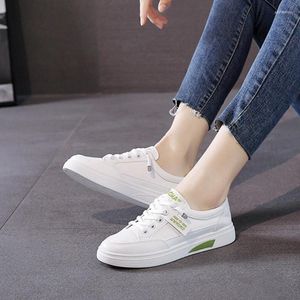 Casual Shoes Women Sneakers Lace Up Breattable Flats Korean Edition Running Bekväm Soild Color Fashion Board Shoe
