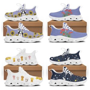 free shipping Running Shoes Sneakers GAI printing white red blue women summer walking Casual shoes size36-47