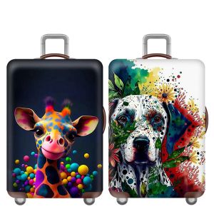 Tillbehör Ny 3D -tecknad bagage täcker kvalitet elastiskt bagage skydd täcker rese tillbehör lämpliga 1832 tum vagn väska