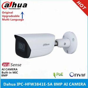 렌즈 DAHUA IPCHFW3841ESA 8MP IR30M 내장 마이크 SD 카드 슬롯 IP67 SMD PLUS WIZSENSE BULLET 카메라 교체 IPCHFW1831E IP 카메라