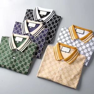 herrpolo skjorta designer polos skjortor för man mode fokus broderi orm strumpor små bin tryck mönster klädkläder tee svart och vit ff mens t shirt