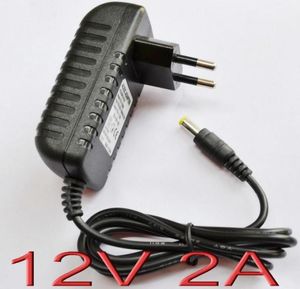 1pcs AC 100V240V Dönüştürücü Adaptörü DC 12V 2A Güç Kaynağı Şarj Cihazı LED CCTV 2000MA US UK UK AU Plug DC 55mm8584243