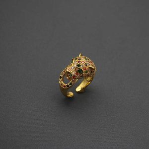 Designer moda novo tipo de anel de anel de cera incrustada com colorida zircônia carter jóias pesadas indústria de abertura ajustável ynxb