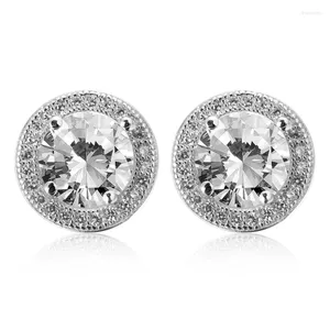 Stud Earrings Eulonvan Charms Bohemia Wedding 925 Sterling Silver For Noble Generous Women Girl Promotion White Cubic Zirconia S-3750