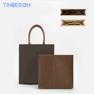 Cases TINBERON Makeup Finishing Storage Bag liner Handbag Travel Organizer Purse Insert Cosmetic Bag Felt Cloth MakeUp Bag Base Shaper