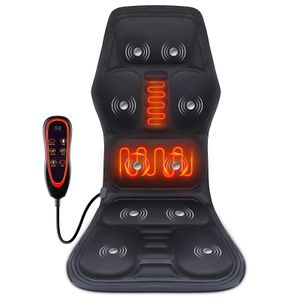 Electric Back Massager Massagestol Kudde Värmningsvibratorbil Hemma Kontor Lumbal Neck Madrass Pain Relief Health Care Tools 240415