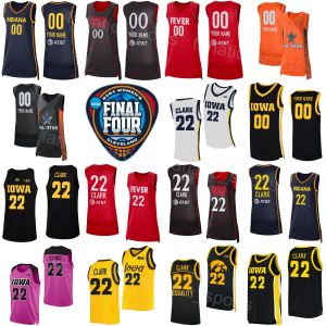 2024 Womens Indiana Fever Basketball 22 Caitlin Clark Jersey Lady 2024 Final Four University Iowa Hawkeyes 45 Hannah Stuelke 20 Kate Martin 3 Sydney Affolter Molly