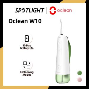 Зеркала oclean w10 портативный пероральный ирригатор водяной валовой флоссер Умный стоматологический отбеливание иригатора, обновленная с перезаряжаемого иригатора W1 Ipx7