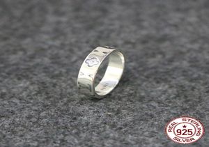 925 Sterling Silver Ring Lieing Styling Paar Fashion Persönlichkeit Retro Ring zum Senden von Liebhabern039s Geschenk 2020 New9681087