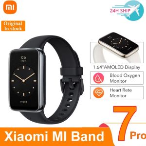 Opaski na rękę Xiaomi Mi Band 7 Pro Smart Bransoleta 6 Kolor Screen AMOLED GPS Miband 7 Pro Blood Tlen fitness Traer Waterproof Smart Band