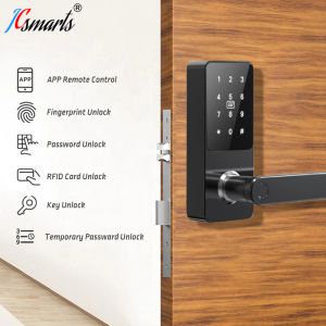 Kontroll Ttlock Bluetooth Lock Smart Home Lock FingerPrint Dörrlås Nyckelinmatningsläge Kontors Integritetslås Digital Lock