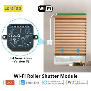 Kontrollera Tuya Smart WiFi Curtain Switch Module för rullslutarfönster Blindar App Remote Control Procentage Google Home Alexa DIY