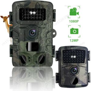 Cameras Hunting Trail Camera 1080P Waterproof Wildlife Camera With Infrared Night Vision Outdoor Trail Camera Trigger Wildlife Scouting