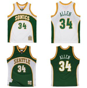 Maglie da basket cucite Ray Allen 2003/04 06/07 Hardwoods RETRO FANS RETRO MAZIONE MENA GIOVANI GIOVANI DONNE S-6XL