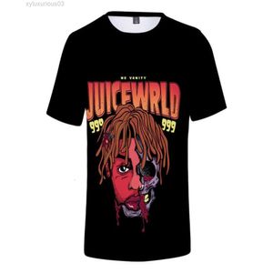 Hiphop -rappare juice wrld 3d tryckt tshirt kvinnor män sommar mode oneck kort hylsa roliga t skjortor grafiska tees streetwear3715484