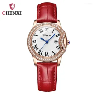 Wristwatches CHENXI 328 Women's Quartz Watch Arrival Design Fashion Casual Wristwatch Bracelet Simple Elegant Leather Watches For Laidies