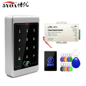 Control Waterproof Touch Metal RFID Access Control Electronic Door Lock Electric Gate Opener Smart Keypad Case Reader 125khz ID Card