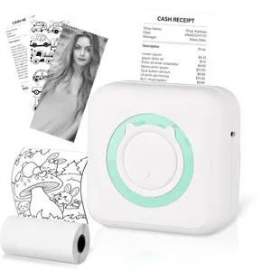 Mini Printer Sticker Machine Wireless Portable Mobile Thermal Memos Label Pockets Receipts