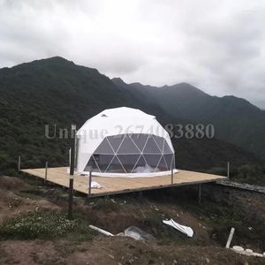 Tält och skydd Factory Supply Transparent Geodesic Dome Tent Outdoor Glamping Camping House El Party