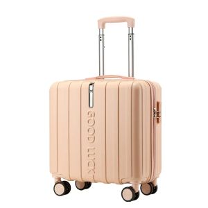 Carry-Ons Fashion Small Rolling Luggage 18/20 Inch Lightweight Mini Boarding Trolley Universal Wheel Silent Suitcase Set Women Travel Bag