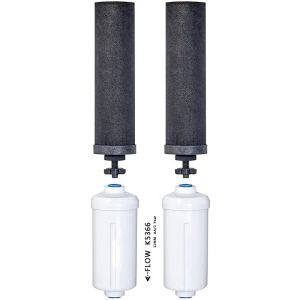 Purifiers Replacement for Black Berkey Water Purifier Bb92 & Fluoride Filters Pf2 Includes 2 Black Filters and 2 Fluoride Filters