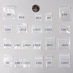 Bags 100pcs Mini Zip lock Bags Plastic Packaging Bags Small Plastic Zipper Bag Ziplock Bag Ziplock Pill Packaging Pouches More Size