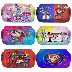 Fall de fantastiska digitala cirkuen POMNI JAX PENCIL CASES PENCIL BAG HOLDER BOX FÖR GIRLS STUDERTILL ARGANISER SCHOOL Supplies