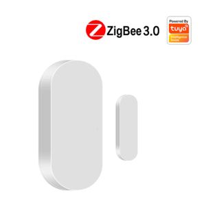 Kontroll trådlöst Zigbee Window Sensor Mini Door Magnet Sensor Tuya Arbeta med Zigbee Gateway Remote Control Smart Anti Stöld Alarm