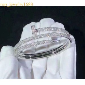Gioielli personalizzati donne da donna 18 cm in titanio braccialetto rodio in oro rosa placcata con i diamanti ghiacciati