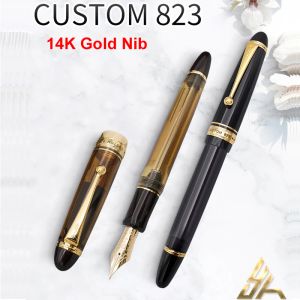 Pens New Sale PILOT Pen Fountain Pen CUSTOM 823 Rotary Suction Device 14K Gold Nib High Quality Stationery Goods FKK3MRP Luxury Pen