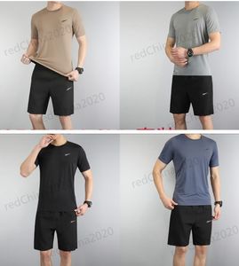 Brand Wholesale e Spot Assicamento rapido per estate da uomo T-shirt a maniche corta Sport Abbigliamento sportivo traspirante e sudore di fitness e set di top per il tempo libero