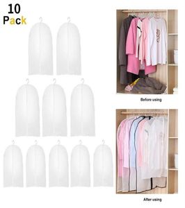 10Pcs Garment Clothes Coat Dustproof Cover Suit Dress Jacket Protector Travel Storage Bag Thicken Clothing Dust Cover Dropship214a2956955