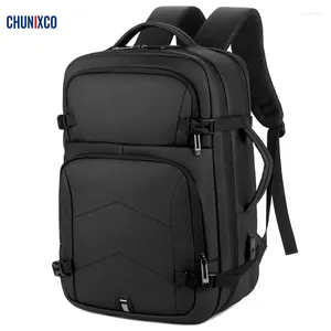 Backpack Chunixco Men Men 15,6 polegadas Bolsa de laptop USB Travel Mackpacks Mulheres multifuncionais masculinas anti-teto