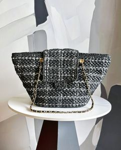 Samll Shoulder Top Handle Tweed Cross Body Bags 10A Mirror Designer Bag Handbag High Quality with Box C202